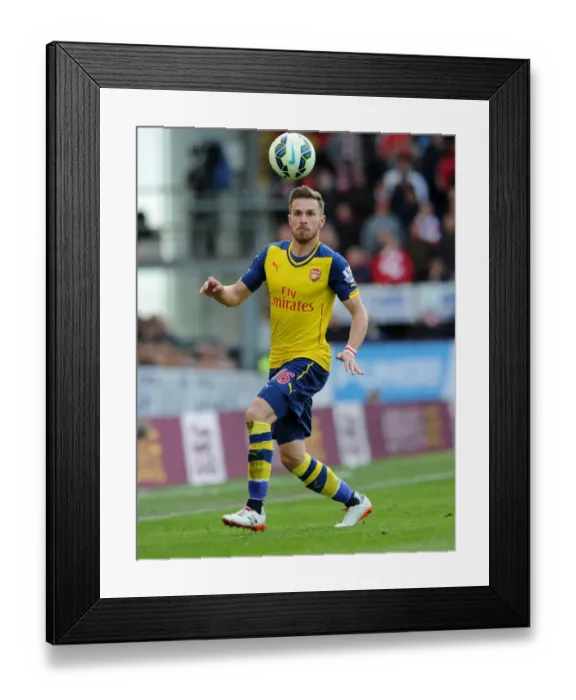 Framed Print : Aaron Ramsey in Action: Burnley vs. Arsenal, Premier League 2015