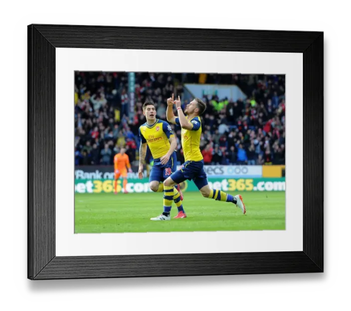 Framed Print : Celebrating Glory: Ramsey and Bellerin's Unforgettable Goal Connection (Burnley vs Arsenal, 2015) Framed Print : Celebrating Glory: Ramsey and Bellerin's Unforgettable Goal Connection (Burnley vs Arsenal, 2015)