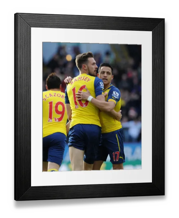 Framed Print : Ramsey and Sanchez: A Celebration of Goals - Arsenal vs. Burnley, Premier League 2014 / 15 Framed Print : Ramsey and Sanchez: A Celebration of Goals - Arsenal vs. Burnley, Premier League 2014 / 15
