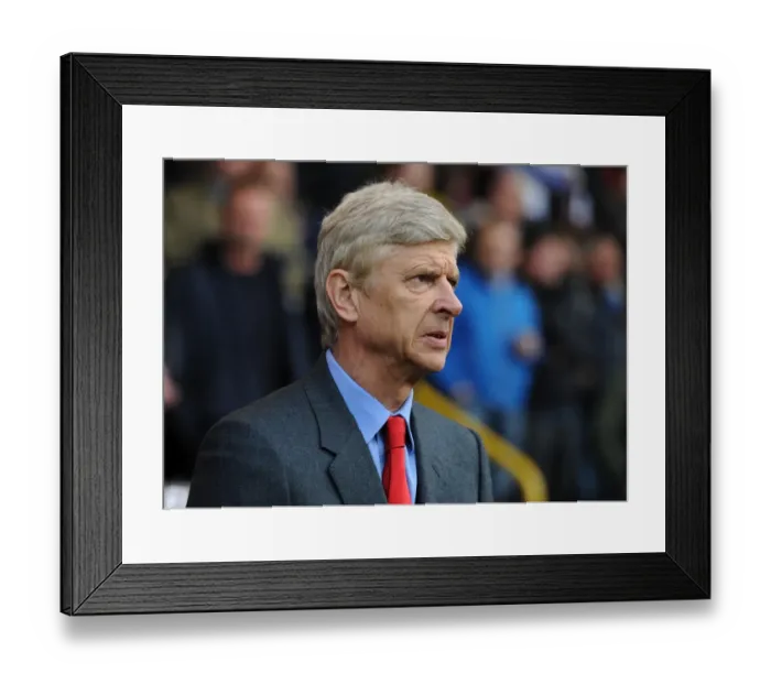 Framed Print : Arsene Wenger: Focused at the Turf Moor Sidelines (Burnley vs Arsenal, Premier League 2015)