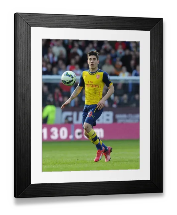 Framed Print : Hector Bellerin (Arsenal). Burnley 0: 1 Arsenal. Barclays Premier League. Turf Moor