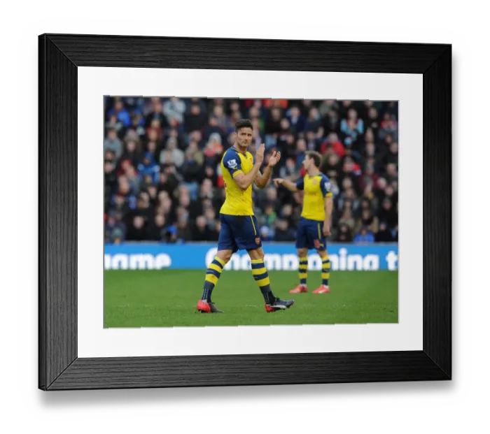 Framed Print : Olivier Giroud (Arsenal). Burnley 0: 1 Arsenal. Barclays Premier League. Turf Moor Framed Print : Olivier Giroud (Arsenal). Burnley 0: 1 Arsenal. Barclays Premier League. Turf Moor