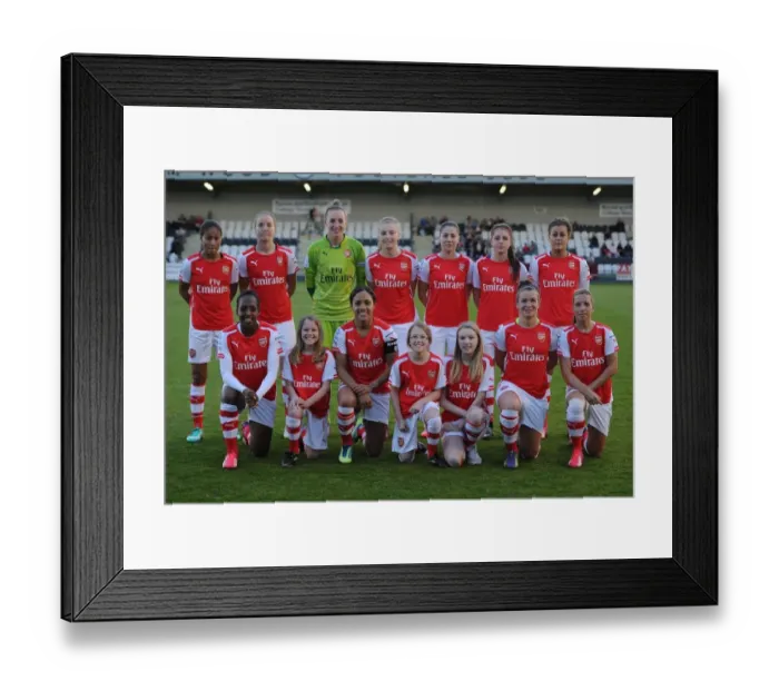 Framed Print : Arsenal Ladies. Arsenal Ladies 2: 0 Bristol Academy. FA Womens Super League. Meadow Park