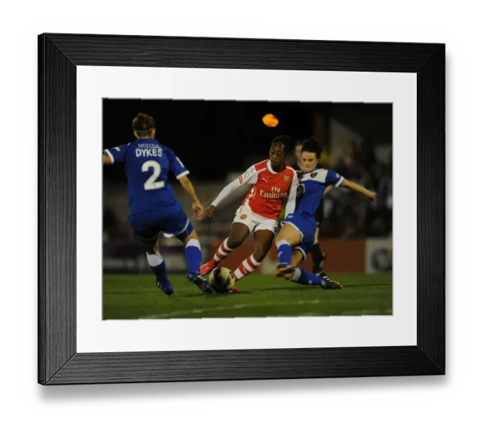 Framed Print : Intense Rivalry: Carter, Dykes, and Matthews Go Head-to-Head in Arsenal Ladies vs. Bristol Academy Clash Framed Print : Intense Rivalry: Carter, Dykes, and Matthews Go Head-to-Head in Arsenal Ladies vs. Bristol Academy Clash