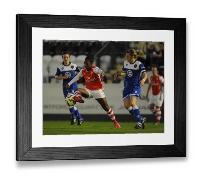 Framed Print : Danielle Carter Scores Twice: Arsenal Women's 2-0 Victory over Bristol Academy