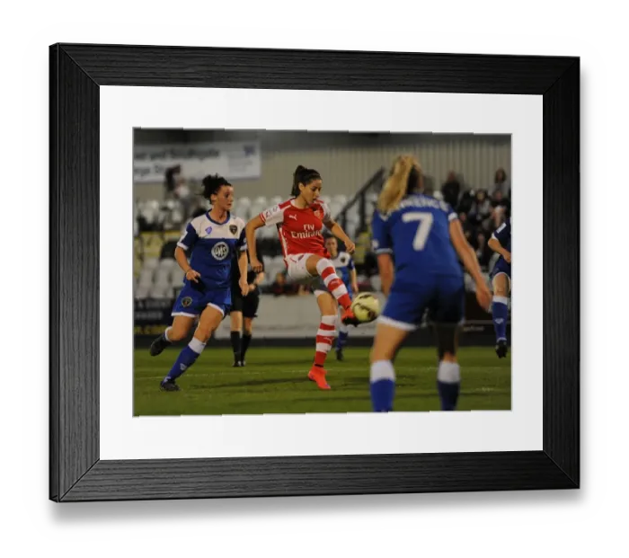 Framed Print : Vicky Losada Scores Against Jasmine Matthews in Arsenal vs. Bristol Academy: A WSL Rivalry