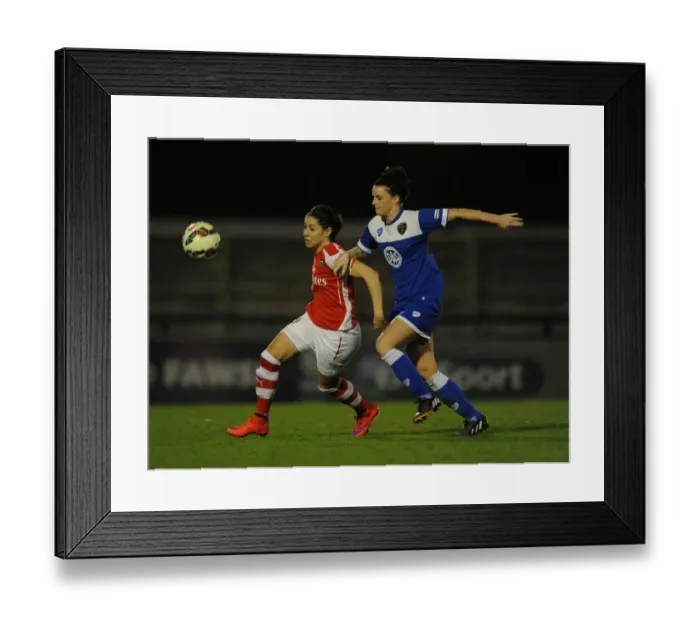 Framed Print : Intense Rivalry: Vicky Losada vs. Jasmine Matthews Battle at the WSL Match