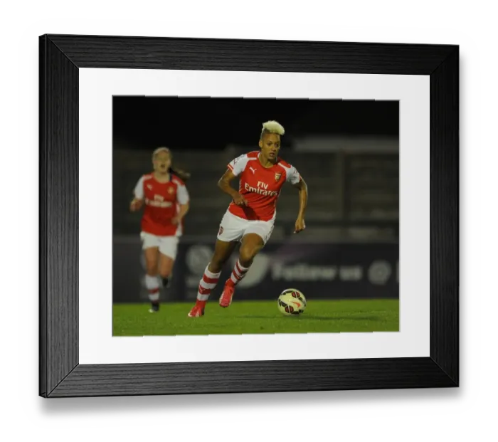 Framed Print : Arsenal's Lianne Sanderson in Action during the WSL Match vs. Bristol Academy (April 2015)