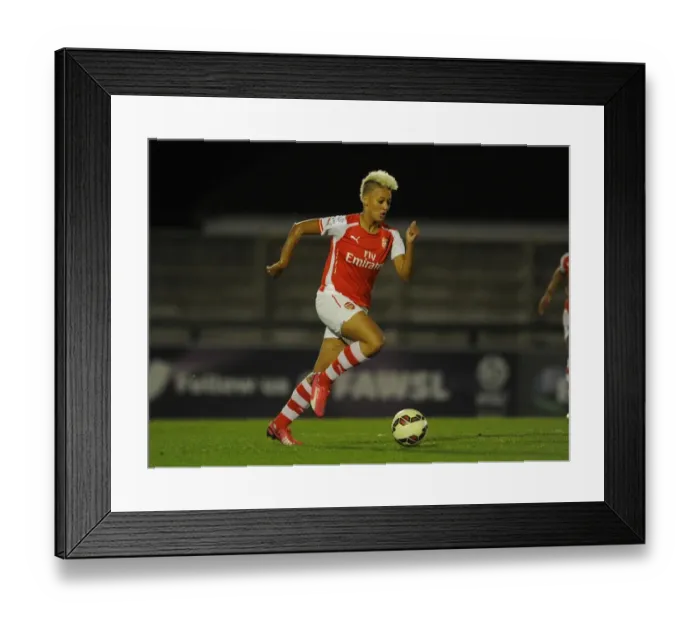 Framed Print : Arsenal's Lianne Sanderson in Action: Arsenal Ladies vs. Bristol Academy WSL Match