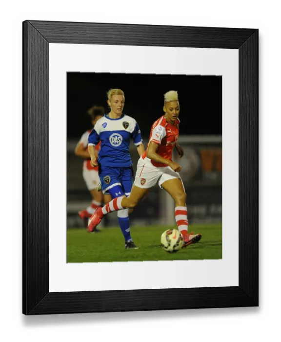 Framed Print : Battle of the Midfield: Lianne Sanderson vs. Sophie Ingle - Arsenal vs. Bristol Academy Women's Football Showdown