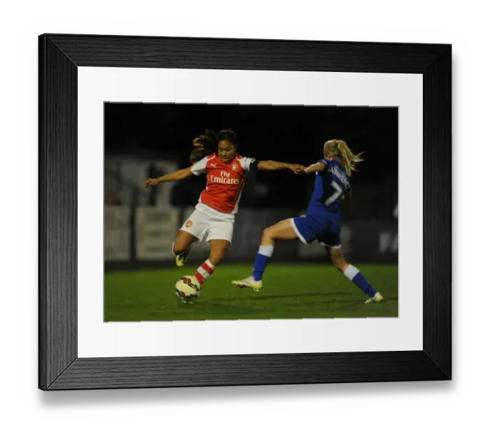 Framed Print : Clash of Talents: Alex Scott vs. Nadia Lawrence in Arsenal vs. Bristol WSL Match