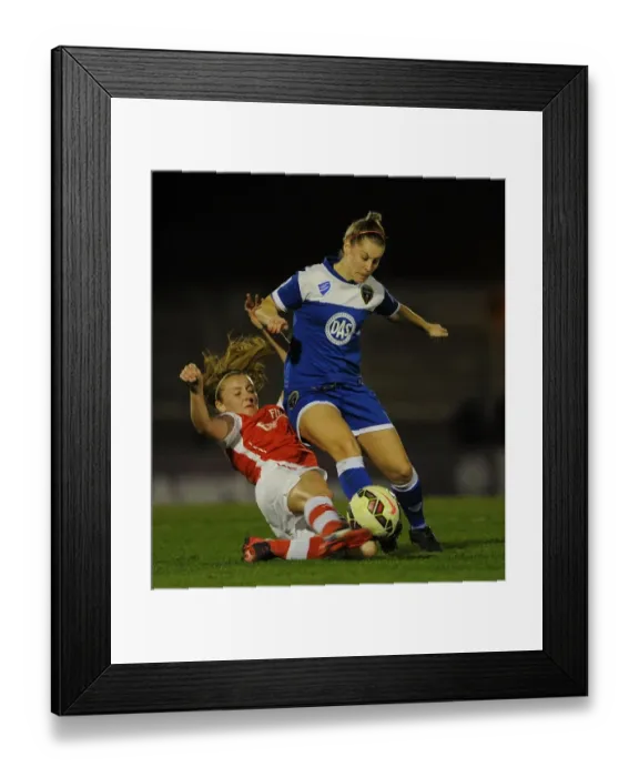 Framed Print : Leah Williamson vs. Nikki Watts: A Tactical Clash in the WSL Match Between Arsenal and Bristol Academy