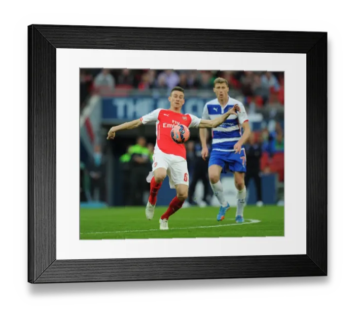 Framed Print : Arsenal's Koscielny in FA Semi-Final Showdown against Reading