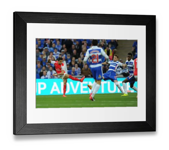 Framed Print : Alexis Sanchez Scores in Arsenal's FA Cup Semi-Final Victory over Reading (April 18, 2015)