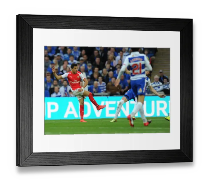 Framed Print : Alexis Sanchez Scores in Arsenal's FA Cup Semi-Final Victory over Reading (April 2015)