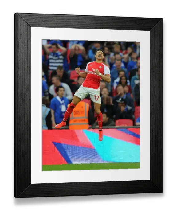 Framed Print : Alexis Sanchez's FA Cup Semi-Final Goal: Arsenal's Victory over Reading