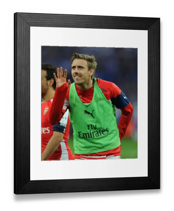 Framed Print : Nacho Monreal Celebrates FA Cup Semi-Final Victory with Arsenal over Reading at Wembley Stadium Framed Print : Nacho Monreal Celebrates FA Cup Semi-Final Victory with Arsenal over Reading at Wembley Stadium