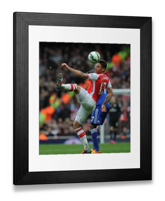 Framed Print : Giroud in Action: Arsenal vs Chelsea, Premier League 2014 / 15 Framed Print : Giroud in Action: Arsenal vs Chelsea, Premier League 2014 / 15