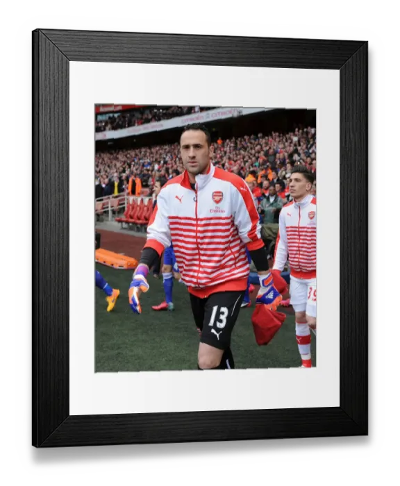 Framed Print : Arsenal's David Ospina: Pre-Match Focus before the Arsenal vs Chelsea Clash (2014 / 15)