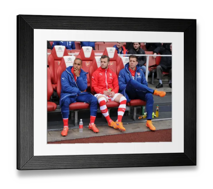 Framed Print : Arsenal Substitutes: Walcott, Wilshere, Szczesny - Ready and Focused at Emirates Stadium (Arsenal v Chelsea 2014 / 15) Framed Print : Arsenal Substitutes: Walcott, Wilshere, Szczesny - Ready and Focused at Emirates Stadium (Arsenal v Chelsea 2014 / 15)