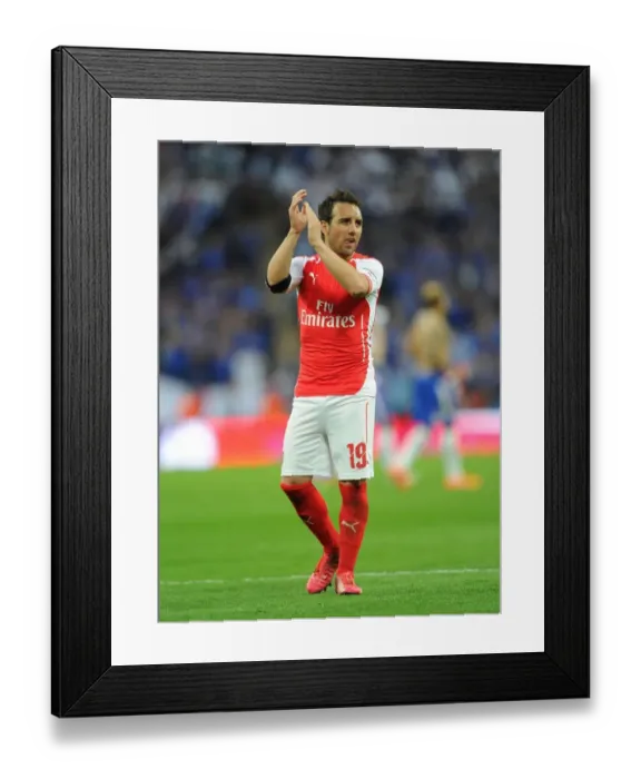 Framed Print : Santi Cazorla's Triumphant FA Cup Semi-Final Celebration with Arsenal Fans Framed Print : Santi Cazorla's Triumphant FA Cup Semi-Final Celebration with Arsenal Fans