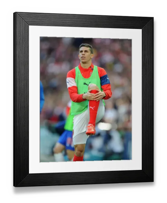 Framed Print : Gabriel of Arsenal: Focused and Ready for FA Cup Semi-Final Clash Against Reading