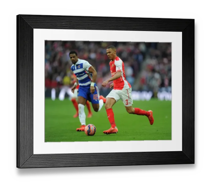 Framed Print : Arsenal's Kieran Gibbs Faces Off Against Gareth McCleary in Intense FA Cup Semi-Final Clash