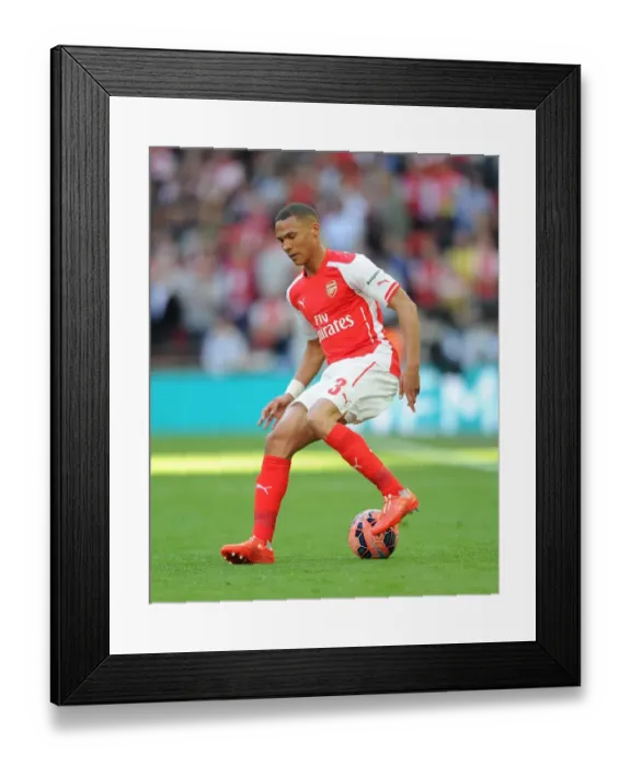 Framed Print : Kieran Gibbs (Arsenal). Arsenal 2: 1 Reading, after extra time. FA Cup Semi Final Framed Print : Kieran Gibbs (Arsenal). Arsenal 2: 1 Reading, after extra time. FA Cup Semi Final