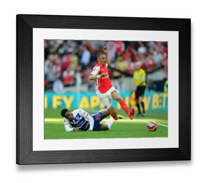 Framed Print : FA Cup Semi-Final Clash: Kieran Gibbs Fouls by Nathaniel Chalobah