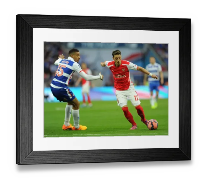 Framed Print : Mesut Ozil vs. Michael Hector: A FA Cup Semi-Final Battle Framed Print : Mesut Ozil vs. Michael Hector: A FA Cup Semi-Final Battle