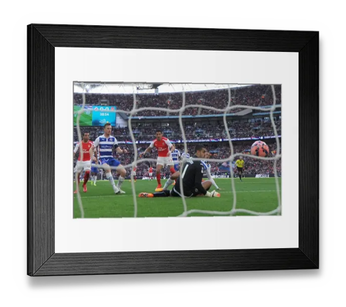 Framed Print : Alexis Sanchez Scores the Game-Winning Goal for Arsenal in FA Cup Semi-Final Against Reading Framed Print : Alexis Sanchez Scores the Game-Winning Goal for Arsenal in FA Cup Semi-Final Against Reading