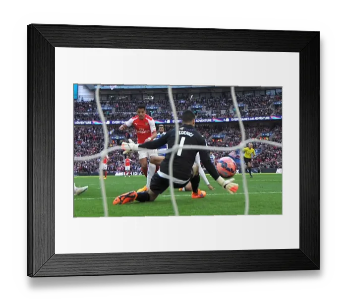 Framed Print : Alexis Sanchez's Game-Winning Goal: Arsenal Advances to FA Cup Final vs. Reading