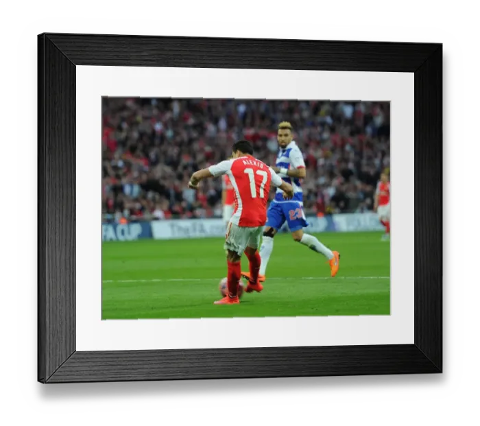 Framed Print : Alexis Sanchez Scores Arsenal's Second Goal in FA Cup Semi-Final against Reading