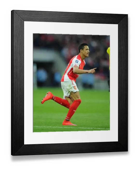 Framed Print : Alexis Sanchez's Brace: Arsenal Advance to FA Cup Final vs. Aston Villa Framed Print : Alexis Sanchez's Brace: Arsenal Advance to FA Cup Final vs. Aston Villa