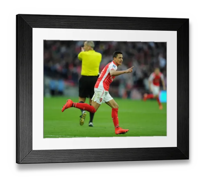 Framed Print : Alexis Sanchez's Brace: Arsenal Advance to FA Cup Final vs. Aston Villa Framed Print : Alexis Sanchez's Brace: Arsenal Advance to FA Cup Final vs. Aston Villa