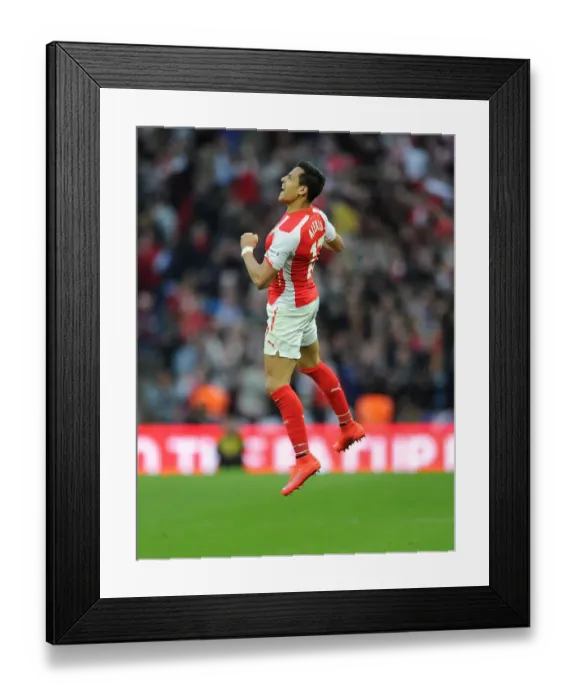 Framed Print : Alexis Sanchez's Brace: Arsenal Reach FA Cup Final vs. Aston Villa