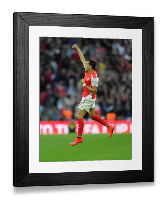 Framed Print : Alexis Sanchez's Brace: Arsenal Advance to FA Cup Final vs. Aston Villa