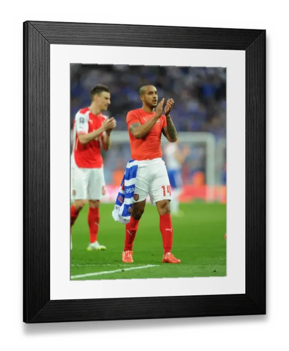 Framed Print : Theo Walcott (Arsenal). Arsenal 2: 1 Reading, after extra time. FA Cup Semi Final Framed Print : Theo Walcott (Arsenal). Arsenal 2: 1 Reading, after extra time. FA Cup Semi Final