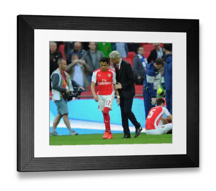 Framed Print : Arsene Wenger Coaching Alexis Sanchez at FA Cup Semi-Final: Arsenal vs. Reading (2015) Framed Print : Arsene Wenger Coaching Alexis Sanchez at FA Cup Semi-Final: Arsenal vs. Reading (2015)