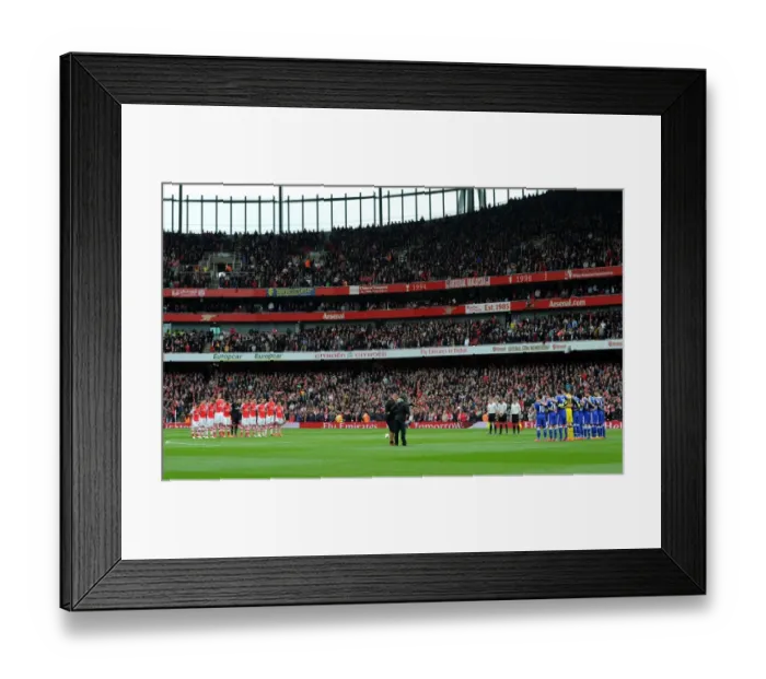 Framed Print : Arsenal vs. Chelsea: Premier League Showdown - A Moment of Silence for Bradford Fire Victims (April 2015) Framed Print : Arsenal vs. Chelsea: Premier League Showdown - A Moment of Silence for Bradford Fire Victims (April 2015)