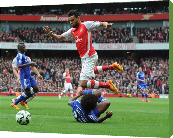 Francis Coquelin (Arsenal) Willian (Chelsea). Arsenal 0: 0 Chelsea. Barclays Premier League