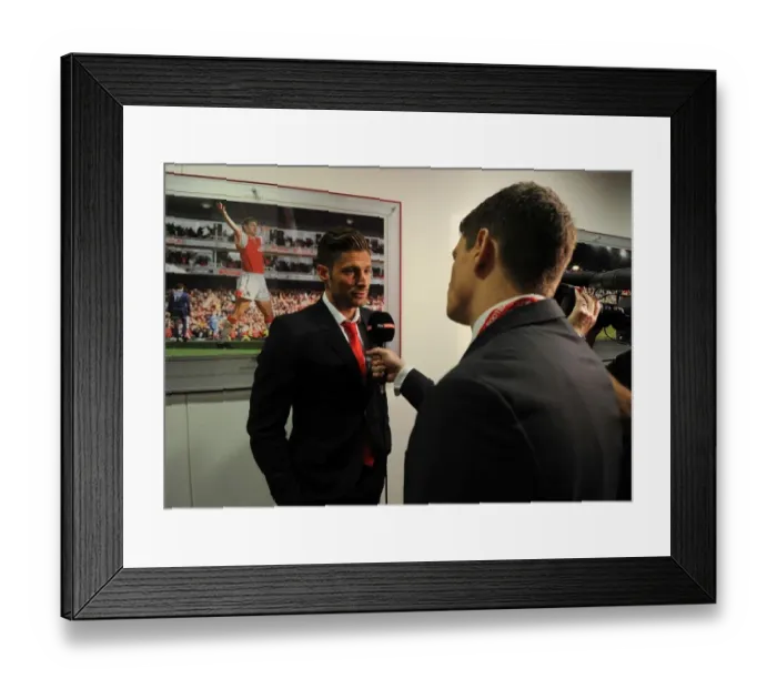 Framed Print : Olivier Giroud's Pre-Match Interview Ahead of Arsenal vs. Chelsea Showdown (2015) Framed Print : Olivier Giroud's Pre-Match Interview Ahead of Arsenal vs. Chelsea Showdown (2015)