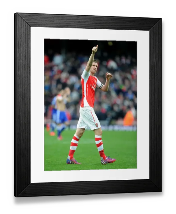 Framed Print : Per Mertesacker's Defiant Stand: Arsenal vs. Chelsea (2015)