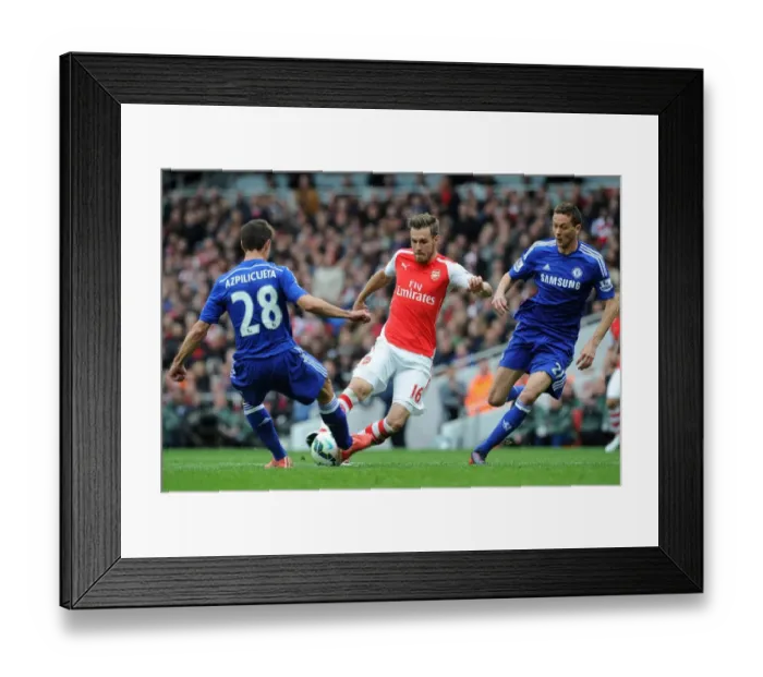 Framed Print : Clash of Titans: Bellerin vs. Azpilicueta & Matic - Arsenal vs. Chelsea Showdown, 2014 / 15 Premier League