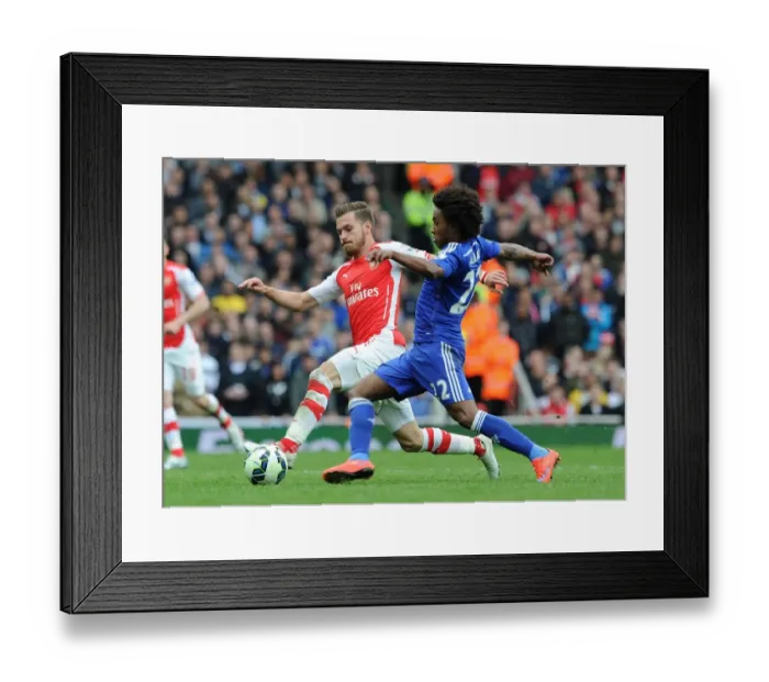 Framed Print : Clash of Champions: Ramsey vs. Willian - Arsenal vs. Chelsea Showdown