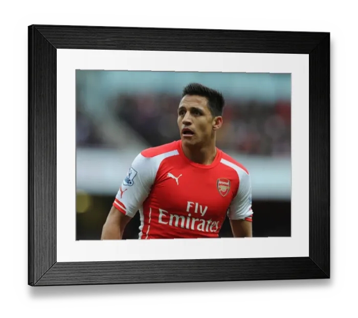 Framed Print : Arsenal's Alexis Sanchez Faces Off Against Chelsea in Intense Premier League Showdown