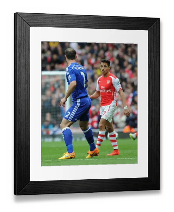 Framed Print : Clash of Titans: Sanchez vs. Ivanovic - Arsenal vs. Chelsea, Premier League 2015 Framed Print : Clash of Titans: Sanchez vs. Ivanovic - Arsenal vs. Chelsea, Premier League 2015