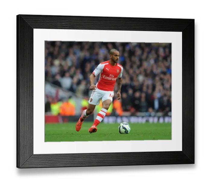 Framed Print : Theo Walcott in Action: Arsenal vs. Chelsea, Premier League 2014 / 15
