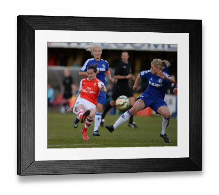 Framed Print : Clash of the Titans: Chelsea vs. Arsenal in WSL Showdown
