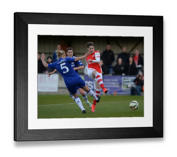 Framed Print : Intense Shooting Showdown: Vicky Losada vs. Gilly Flaherty in the WSL Clash between Chelsea and Arsenal Framed Print : Intense Shooting Showdown: Vicky Losada vs. Gilly Flaherty in the WSL Clash between Chelsea and Arsenal